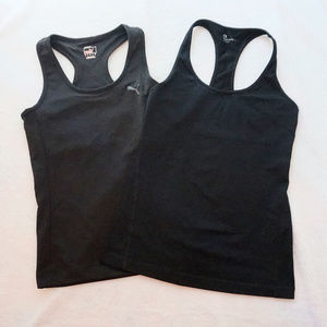 Black athletic tops from Puma & GapBody Fit
